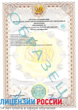 Образец сертификата соответствия (приложение) Борисоглебск Сертификат ISO 14001